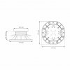 Regulowany wspornik tarasowy standard i dystans 45-70mm